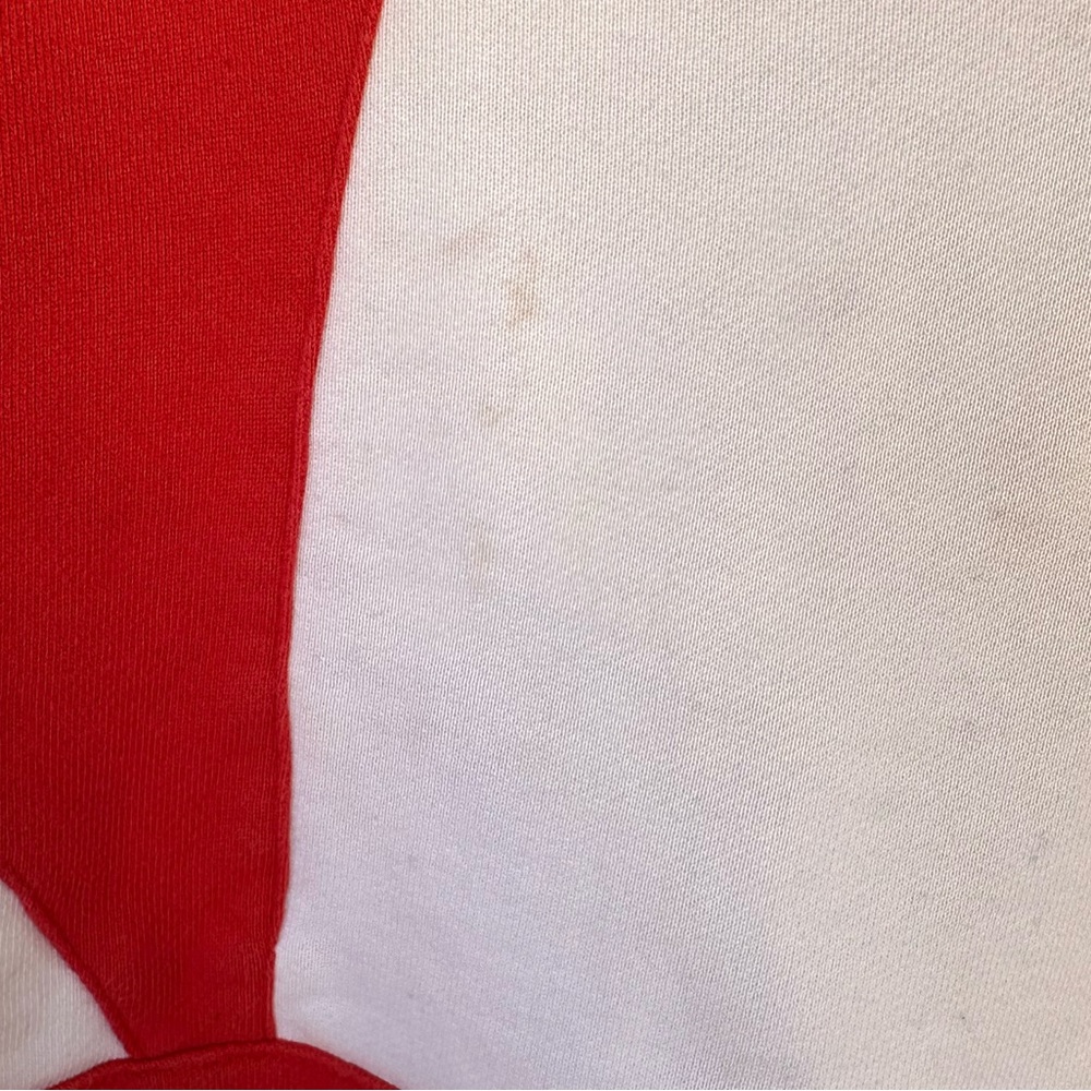 ADIDAS Women's Red and White Striped Hoodie - Picture 3 of 10